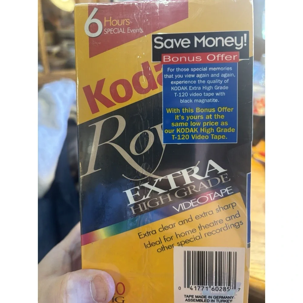 New In Wrapper 6 Kodak VHS T-120 Tapes‎ And 1 New Sony T-120 VHS Tape Total Of 7